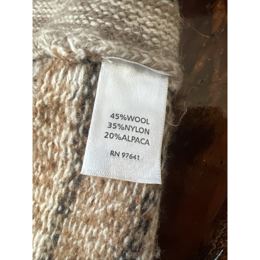 J. JILL Cardigan Wool Alpaca Blend Boho Western Sweater Women's Size Large - Picture 4 of 7